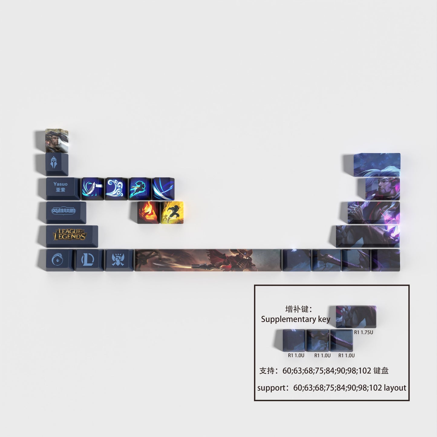 SPECIAL EDITION League of Legends Yasuo Keycaps – 23 Key