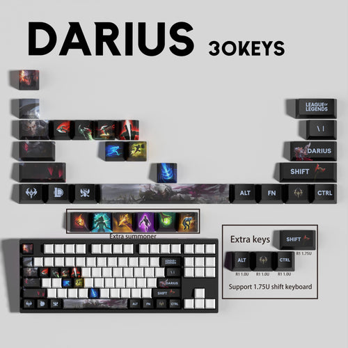 SPECIAL EDITION League of Legends Darius Keycaps – 30 Key