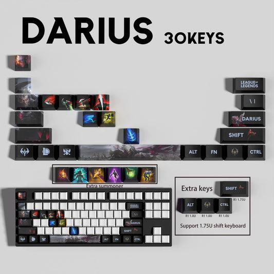 SPECIAL EDITION League of Legends Darius Keycaps – 30 Key