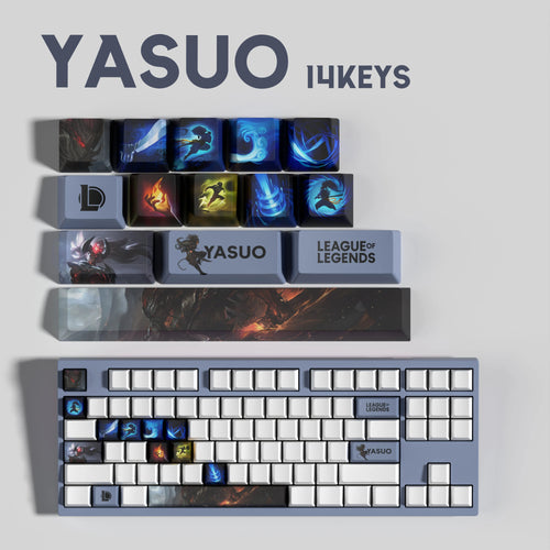 NEW SPECIAL EDITION League of Legends Yasuo Keycaps – 14 Key