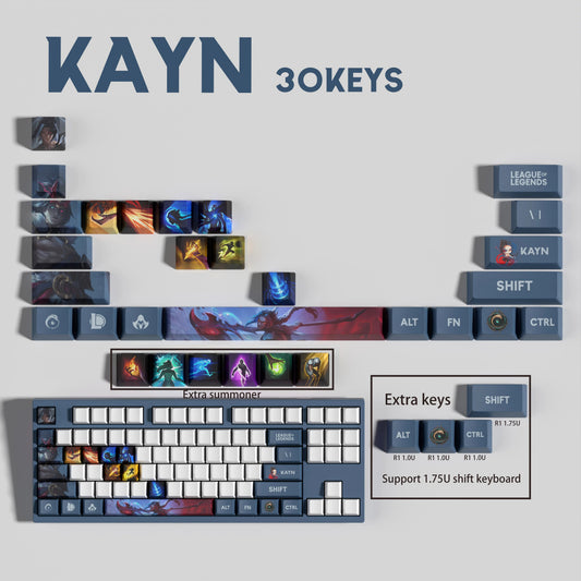 SPECIAL EDITION League of Legends Kayn Keycaps – 30 Key