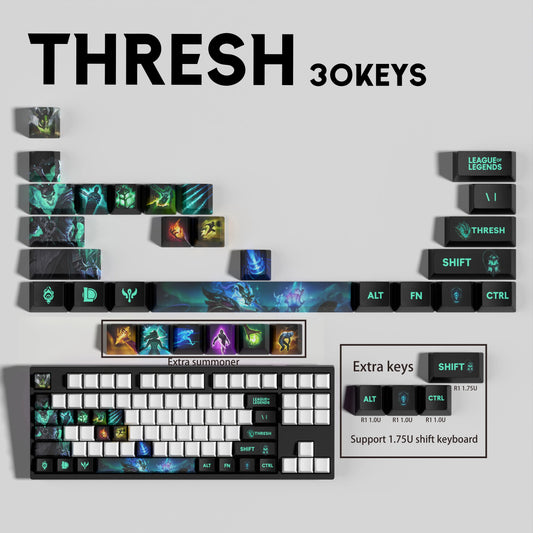 SPECIAL EDITION League of Legends Thresh Keycaps – 30 Key