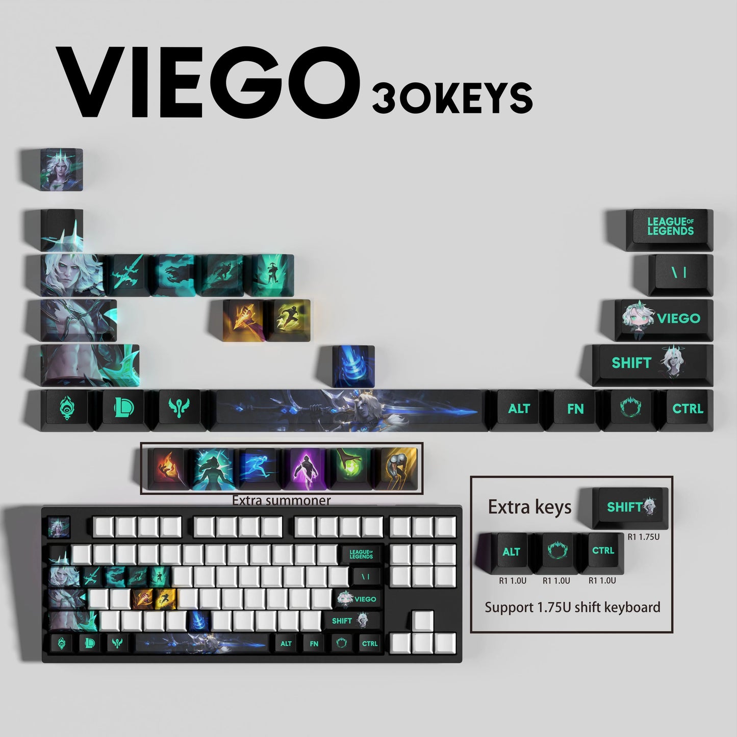 SPECIAL EDITION League of Legends Viego Keycaps – 30 Key