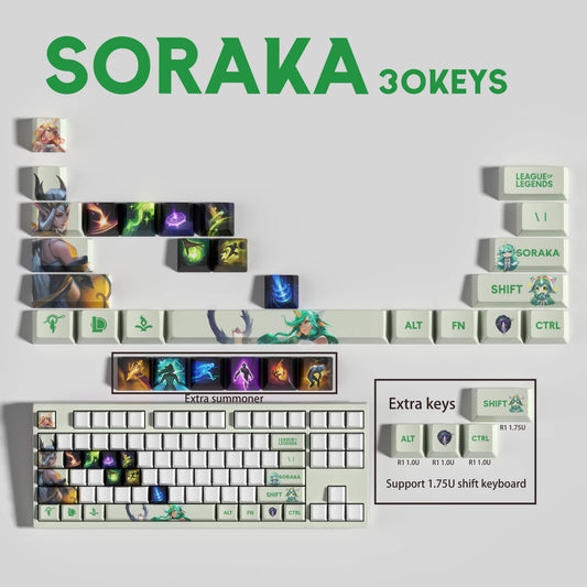 SPECIAL EDITION League of Legends Soraka Keycaps – 30 Key