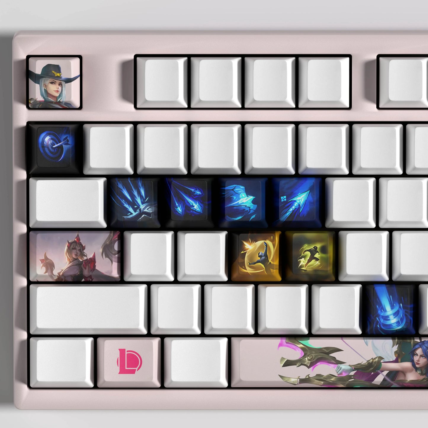 SPECIAL EDITION League of Legends Ashe Keycaps – 14 Custom Keys