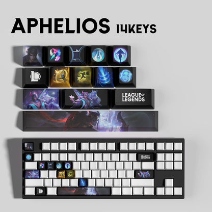 SPECIAL EDITION League of Legends Aphelios Keycaps – 14 Custom Keys