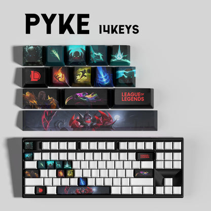SPECIAL EDITION League of Legends Pyke Keycaps – 14 Custom Keys
