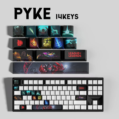SPECIAL EDITION League of Legends Pyke Keycaps – 14 Custom Keys