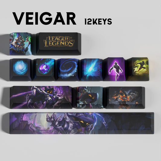 SPECIAL EDITION League of Legends Veigar Keycaps – 12 Custom Keys