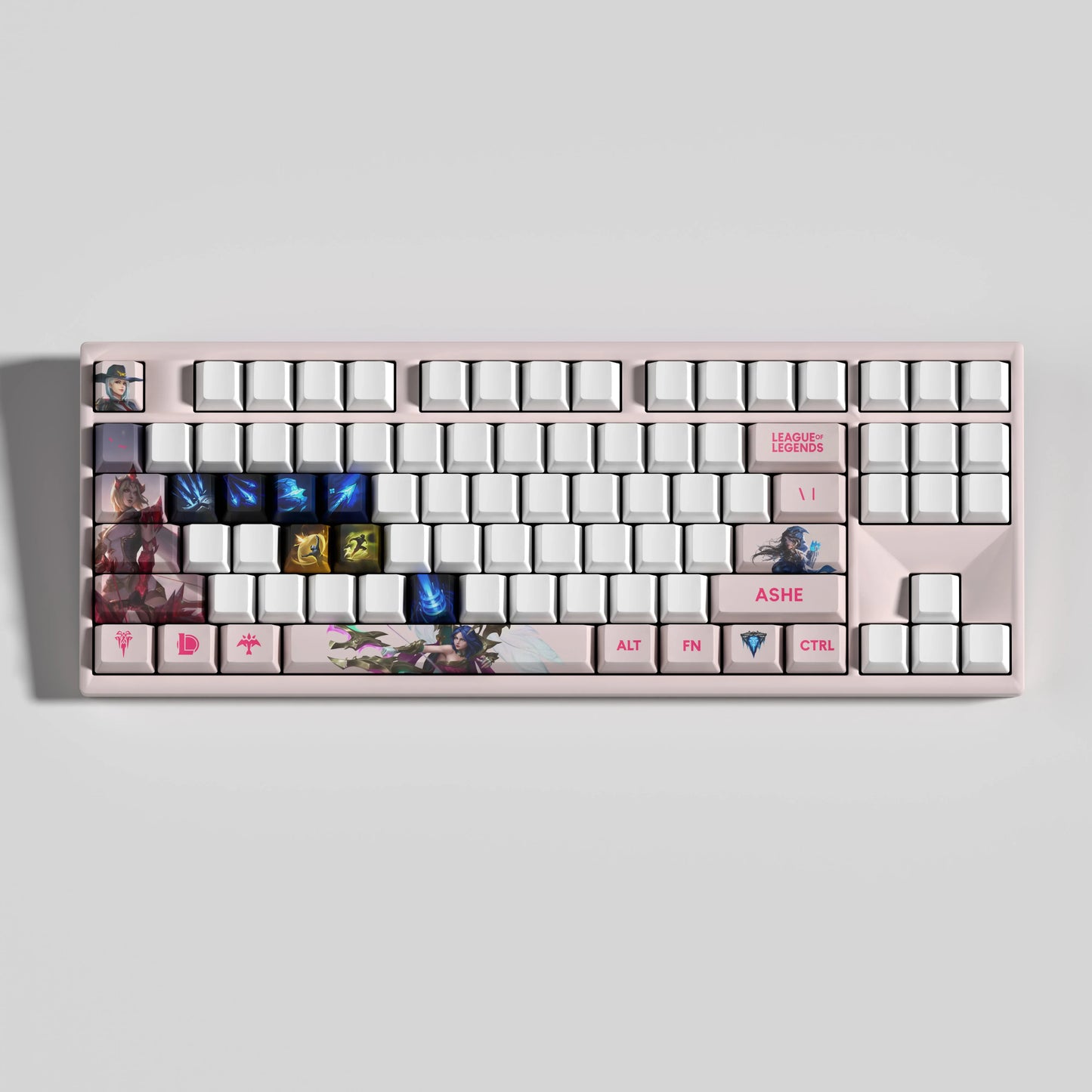SPECIAL EDITION League of Legends Ashe Keycaps – 30 Custom Keys
