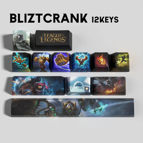 SPECIAL EDITION League of Legends Blitzcrank Keycaps – 12 Custom Keys