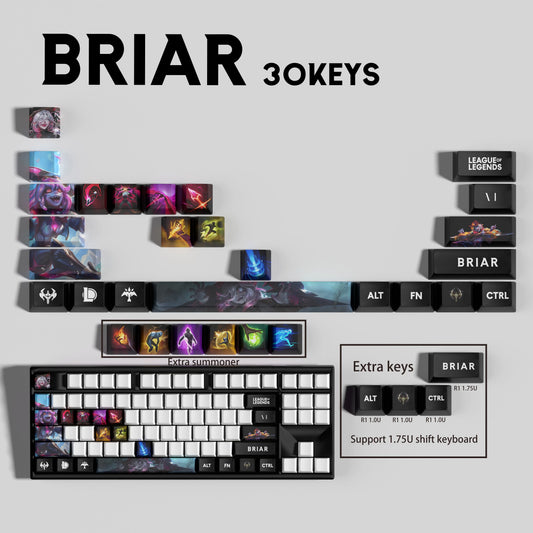 SPECIAL EDITION League of Legends Briar Keycaps – 30 Custom Keys