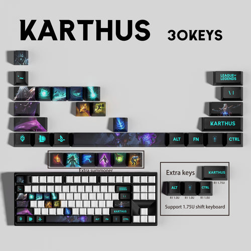 SPECIAL EDITION League of Legends Karthus Keycaps – 30 Custom Keys