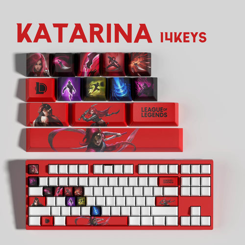 SPECIAL EDITION League of Legends Katarina Keycaps – 14 Custom Keys