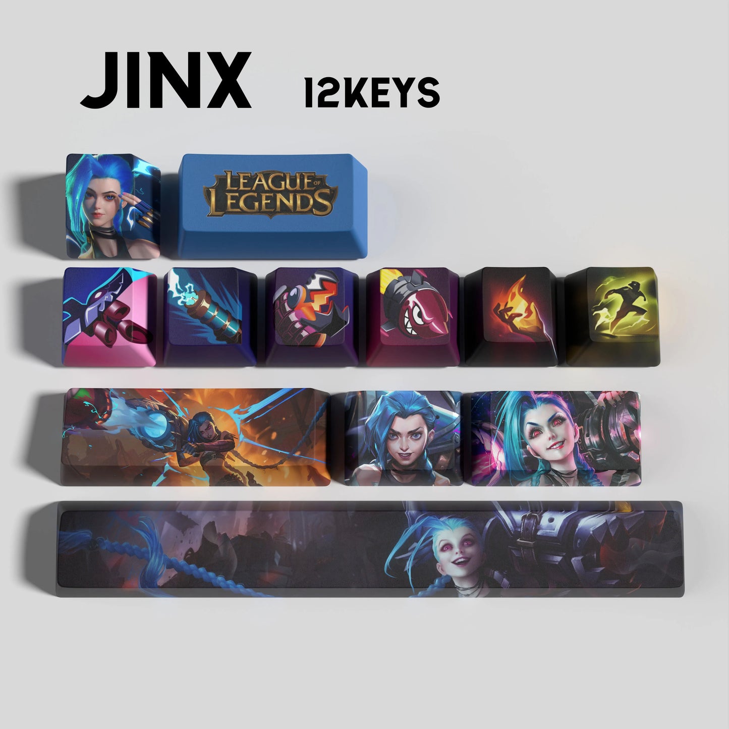 SPECIAL EDITION League of Legends Jinx Keycaps