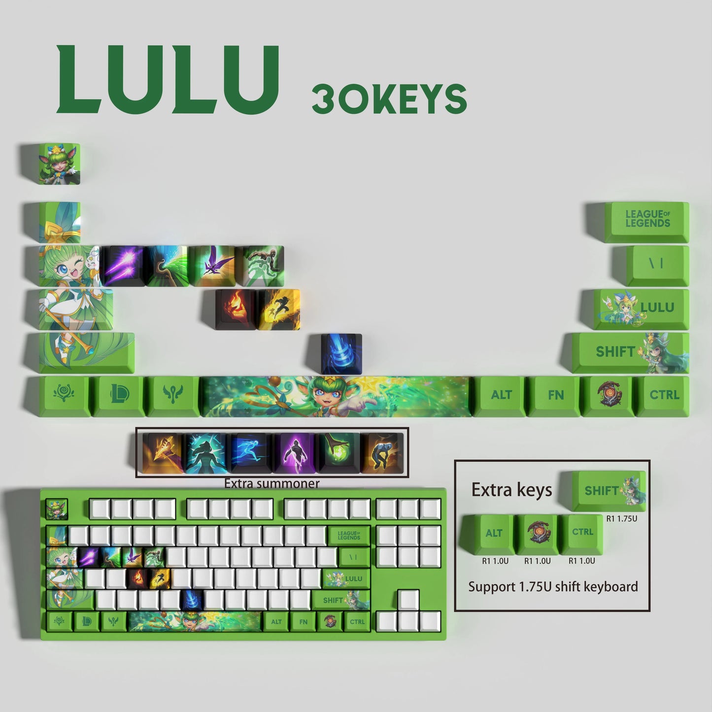 SPECIAL EDITION League of Legends Lulu Keycaps – 30 Key