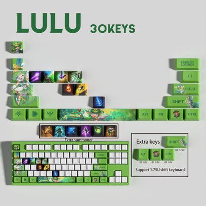 SPECIAL EDITION League of Legends Lulu Keycaps – 30 Key