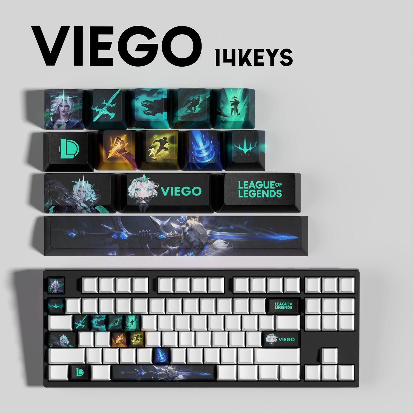NEW SPECIAL EDITION League of Legends Viego Keycaps – 14 Key